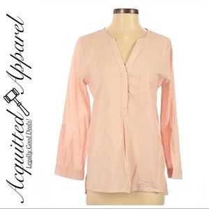 Joie Light Millenial Pink Cotton Blouse Top